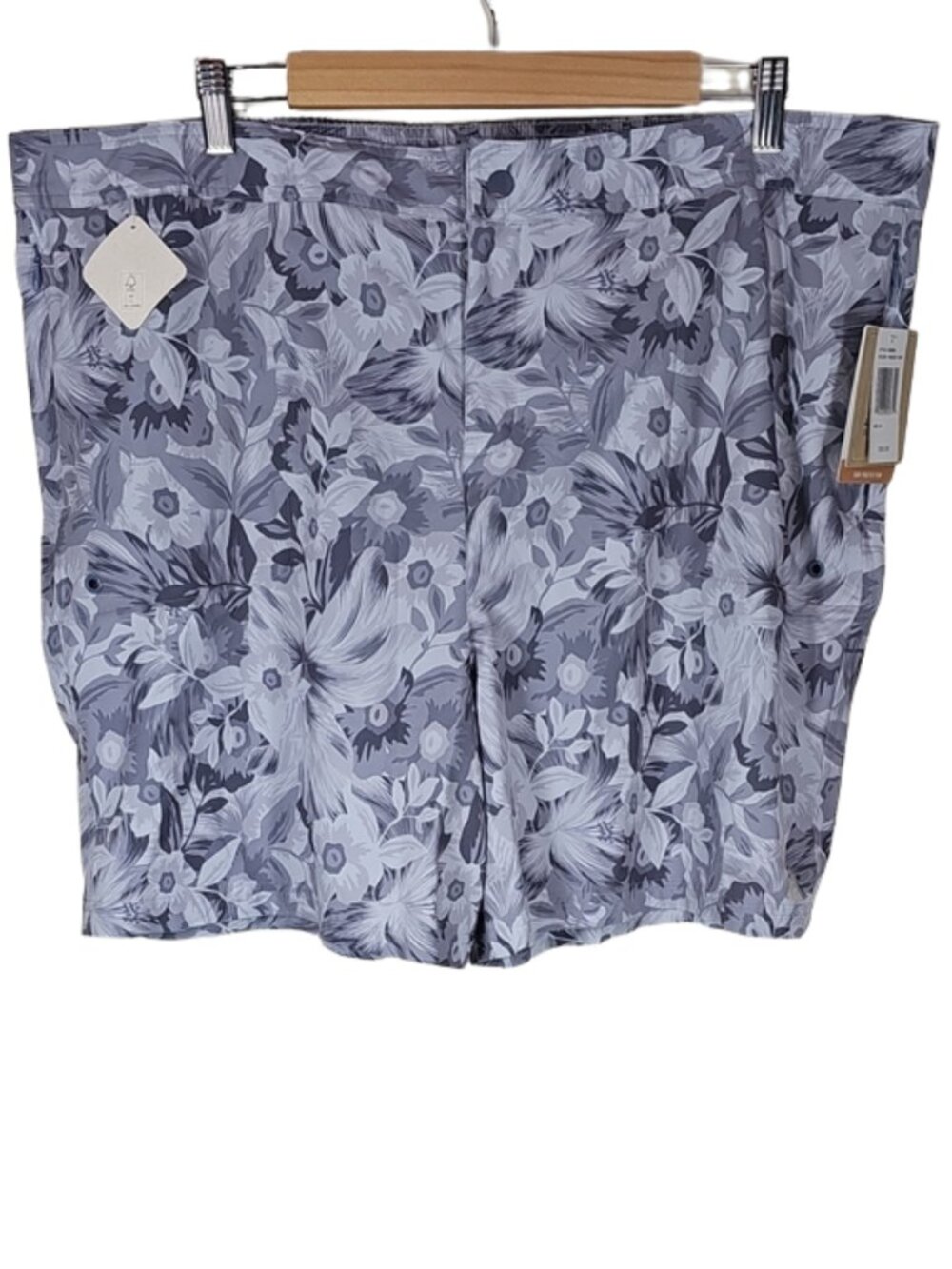 NWT ZeroXposur Floral Paddle Board Shorts UPF 50+ Gray Size 2X Outdoors Hiking